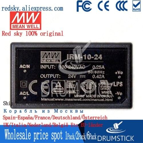 Steady MEAN WELL IRM-10-24 24V 0.42A meanwell IRM-10 24V 10.08W Single Output Encapsulated Type