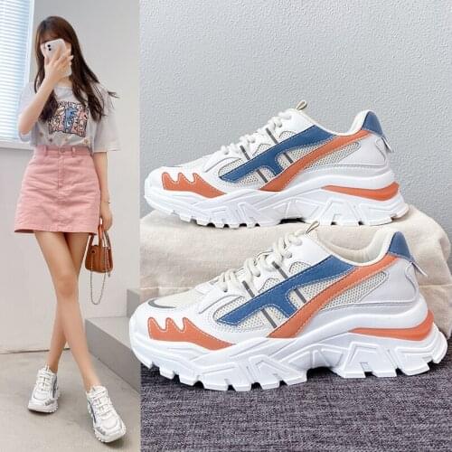 New Trend All-match Womens Sports Shoes Mesh Casual Shoes Women Outdoor Running Shoes Fashion Women Sneakers Women Board Shoes