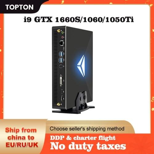 Topton Desktop Gamer PC Intel Core i9-9900 GTX 1060/1050Ti MAX 64G DDR4 2T SSD Mini Tower Computer Windows 10 4K HTPC AC WiFi