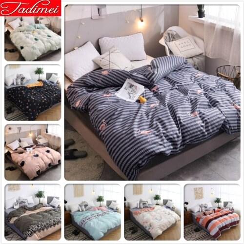 Flamingo Pattern 1 Piece Duvet Cover Adult Kids Soft Cotton Bedding Bag Single Full Queen King Size Bedspreads 180*220 200x230cm