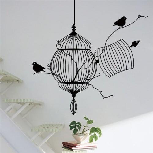Birdcage Wall Stickers living room Wall Decals Family wedding Decoration