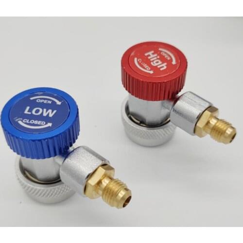 R134a 2 Sets Car A/C Air Condition Quick Coupler Adapter H/L Manifold Connector R134A Remover Tool Air Conditioning Accessories