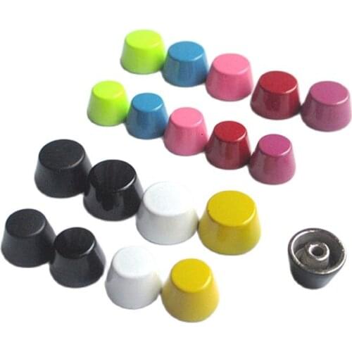 10/12mm Diameter Colorful Bucket Garment Rivet Trimits Brass Stud For Bag Hat Shoe Leather Craft Collar DIY Accessories