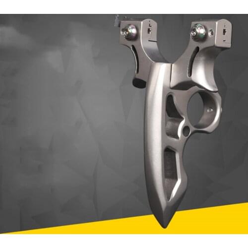 304 stainless steel flat leather hunting slingshot fast compression free binding outdoor shooting competitive catapult