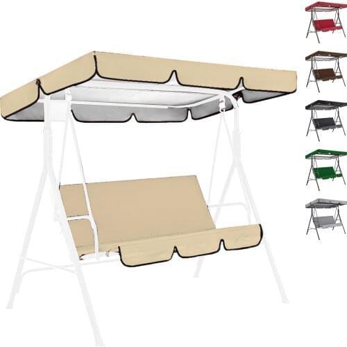 Terrace Swing Chair Cover And Canopy Set Universal Garden Rainproof And Sunproof Chair Dustproof 3-Seater Outdoor Awnings