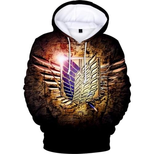 Personality attacking giant hoodie boy/girl anime 3D hoodie attacking giant hoodie mens hoodie kids autumn and winter tops
