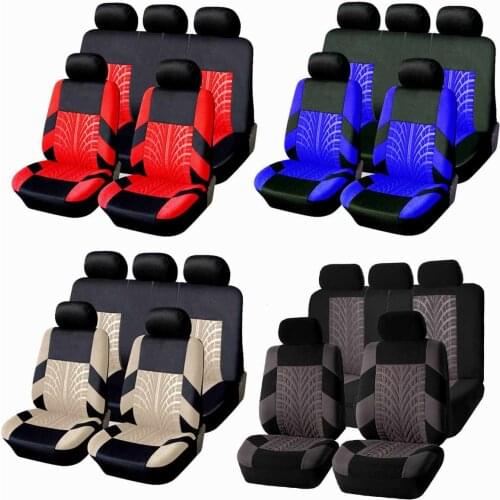 Universal 5 Head 9Pcs Full Set Front + Rear Seat Bench Car Seat Covers Full Set Automobiles Seat Covers For Benz For Audi For VW