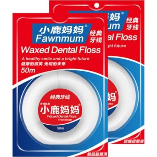 50m Dental Floss Box Mint Flavour Gum Soft Picks Dental Flosser Oral Hygiene Teeth Cleaning Tool Spool Toothpick Teeth Flosser