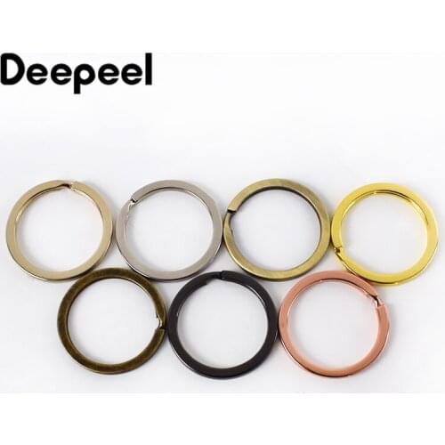 Deepeel 10pcs 25mm Key Ring Metal Keychain Buckle O Rings Clip Hook DIY Bag Leather Garment Clasp Hardware Crafts Accessory H2-2