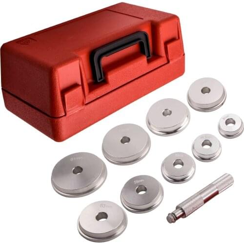 10 pc Wheel Bearing Race Seal Driver Insert Installer Tool Set 59mm 63mm 65mm