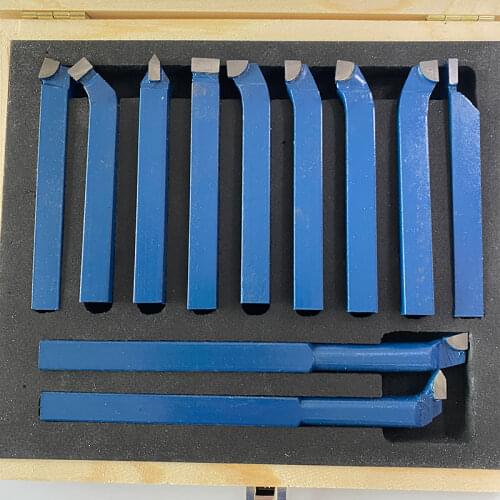 Welding turning tool 10mm tool holder 11pcs lathe cutter tool for diy small lathe