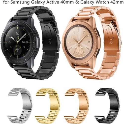 30pcs Luxury 20mm Stainless Steel Strap for Samsung Galaxy Watch 42mm Universal Strap Metal Wristband for Samsung Galaxy Active