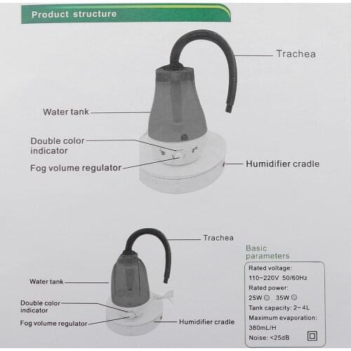 4L Reptile Humidifier/Fogger - Large Tank - Perfect for a Variety of Reptiles/Amphibians Pet Supplies