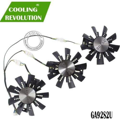 GA92S2U DC12V 0.46A 4PIN graphics fan for Zotac GTX1070 GTX1070Ti GTX1080 AMP EXTREME