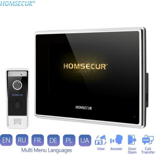 HOMSECUR 7" Hands-free Video Door Phone Intercom System with Video Mailbox BC031HD-B+BM718HD-B