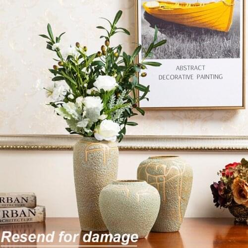 Modern Japanese Style Ceramic Coarse Pottery Vase Pastoral Porcelain Hydroponics Flower Pot
