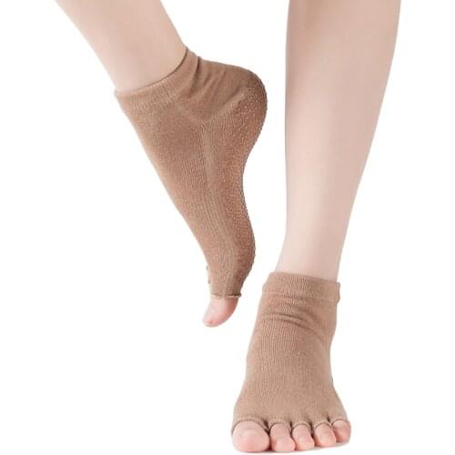 KoKossi Ballet Open Toe Yoga Anti-skid Shock Absorption Breathable Soft Skin-friendly Comfortable Non-pilling Fitness Elasticity