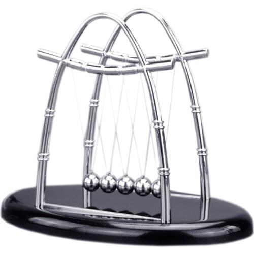 Newton’s Cradle Pendulum Ball Science Toy Laws of Conservation of Energy Toy Interactive Fidget for Office Stress Relief