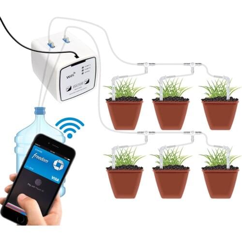 Automatic Watering Device For Flowers Garden Self-Watering Kit WIFI Control EU Plug Double Pump Intelligent Drip