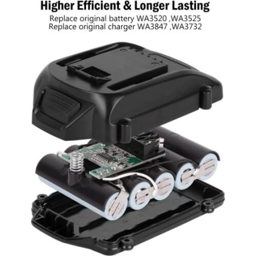 2500mah 3000m Li-ion Battery for 20V Worx WA3575 WA3525 WA3520 WA3742 WG155 WG160 WG255 WG545 WA3520 WA3525 WA3760 WA3553 L10