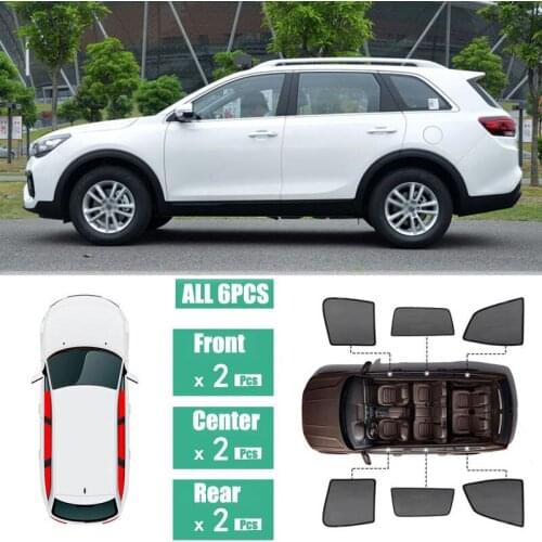 Side Windows Magnetic Sun Shade UV Protection Ray Blocking Mesh Visor Fit For Kia KX7 2017-2018