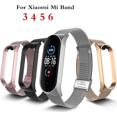 Metal Strap For Xiaomi Mi Band 6 5 Stainless Steel Band Bracelet For Mi Band 4 3 Wristband Bracelet Replacement For Mi Band 6 5