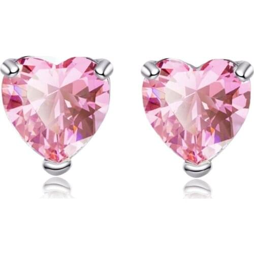 Fashion Stud Earrings for WomensShiny Lovely Heart Earring Vintage Jewelry Valentines gift