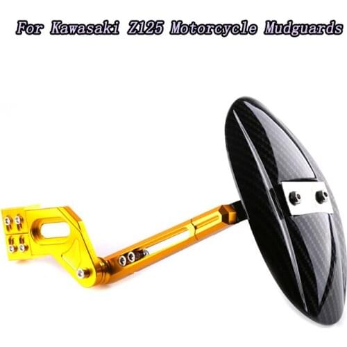 Motorcycle CNC Aluminum Alloy Carbon Fiber Rear Wheel Tire Fender Bracket Mudguard For Kawasaki Z125 RC150 2010-2015