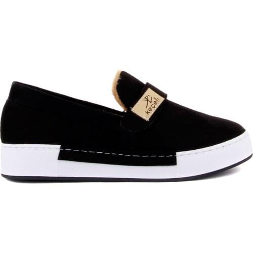 Moxee-Black Suede Women 'S Daily Casual Shoes