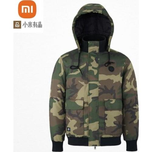 Xiaomi Mens Winter Classic Jungle Camouflage Down Jacket Waterproof Fabric 90% White Duck Down