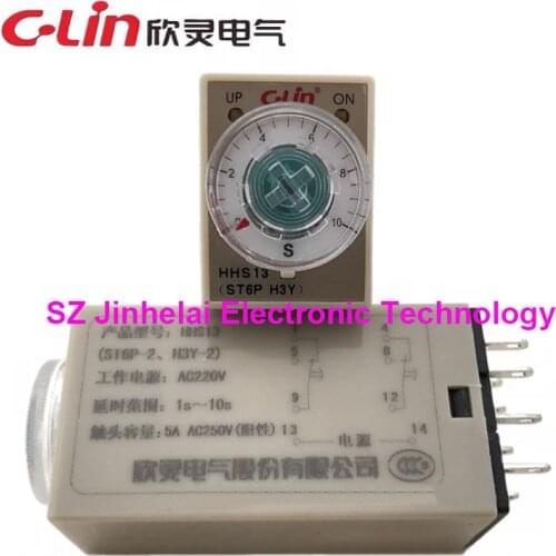 New and original HHS13 (ST6P-2 H3Y-2) C-Lin Time relay time delay switch 1s/5s/10s/30s/60s/120s/180s/5m/10m/30m/60m