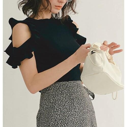 Feelycc O Neck Shoulder Strapless Pullover Knit Sweater Women O Neck Pullover Long Sleeve Pull Femme Spring Summer Solid Sueter