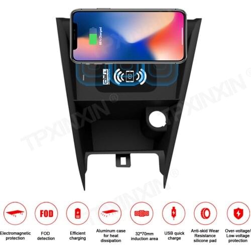 QI Car wireless charger for TOYOTA YARIS L/VIOS/VIOS FS 2015-2018 Intelligent Infrared Fast Sensitive Charging Phone Holder