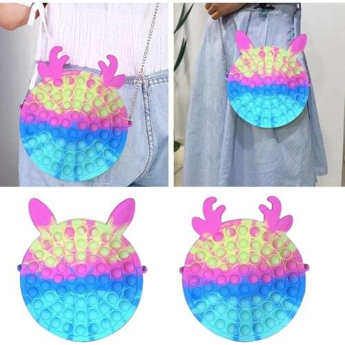 Mommy Bag Silicone Push Bubble Fingertip Toys Anti-Stress Fidget Toys Reliever Squeeze Crafts Adults Children Sensory Toys