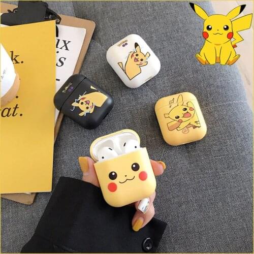 Pokemon Cute Pikachu Cartoon AirPods Case Silicone Headset Protective Case Box for AirPods 2 1 Wireless Charging Case