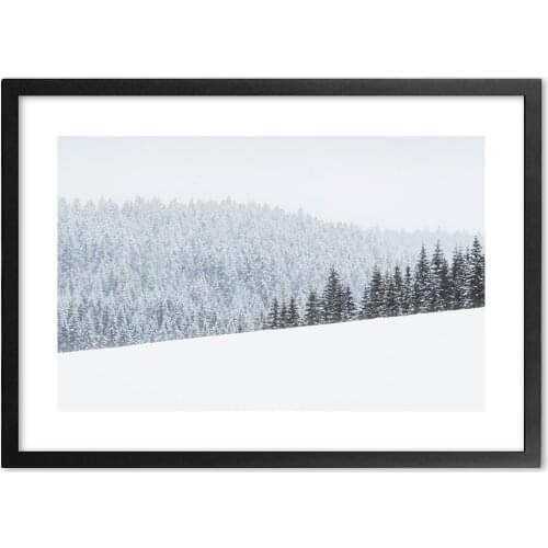 Nordic Modern Natural Snow Cedar Wall Art Print paper Painting Nordic Posters And Prints Wall Pictures For Living Room Decor