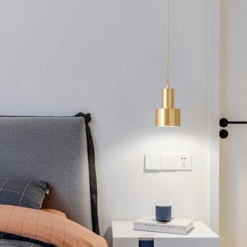 Modern simple bedroom bedside chandelier E27 creative iron Restaurant Bar chandelier luxury Chandelier
