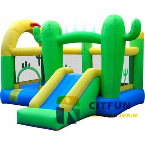 Factory Price Outdoor Green Inflatable Bouncy Castle Slides For Sale NC-003A