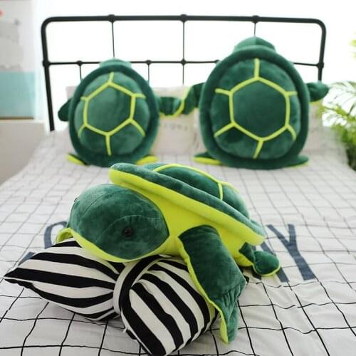 Green Big Eyes Turtle Plush Toys Tortoise Animals Dolls Turtle Doll Turtle Soft Stuffed Animal Cushion Soft Toys for Children