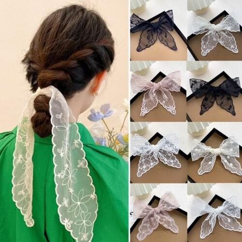 Summer New Lace Triangular Scarf Simple Elegant Headband Fashion Floral Print Neckerchief Ladies Head Neck Scarves Kerchief