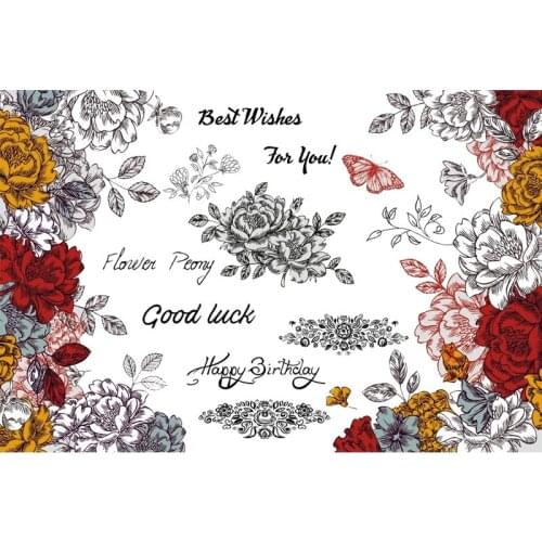 ZhuoAng Peony Clear Stamp for Scrapbooking Rubber Stamp Seal Paper Craft Clear Stamps Card Making