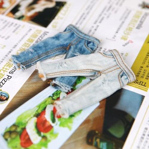 1PCS Obitsu11 OB11 GSC 1/12BJD Doll clothes ripped jeans 2 colors cute Long pants Leggings doll clothes accessories