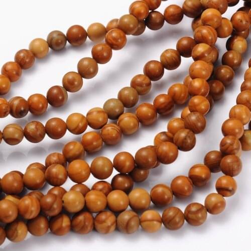 10 Strands 4 8mm Wood Lace Stone Beads Strands Loose Spacer Beads for Jewelry Making DIY Bracelet Necklace Accessories Finding
