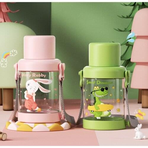 1000ml Cute Cartoon Animal Plastic Water Cup For Child BPA Free Portable Outdoor Water Bottle Leak Proof Hiking Drinking Bottle