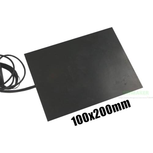 100x200mm 50W 3D Printer Heat Bed Silicone Rubber Heater 100*200mm Electric Heating Pad Customized