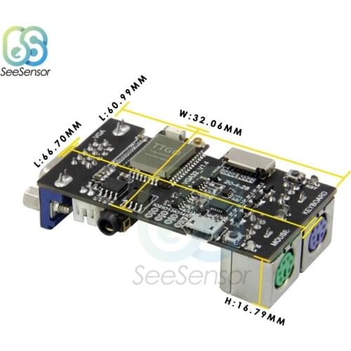 2.7V-3.6V For TTGO VGA32 V1.4 Controller PS/2 Mouse And Keyboard Graphics Library Game Engine And ANSI/VT Terminal For The ESP32