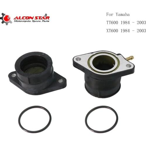 Alconstar 2pcs Motorcycle Carburetor Interface Adapter Intake Manifold Interface Fits Yamaha TT600 XT600 XT600Z XT600E 1984-2003