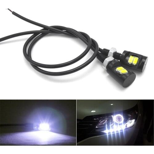2pcs White LED SMD Motorcycle&Car License Plate Screw Bolt Light Lamp Bulb 12V