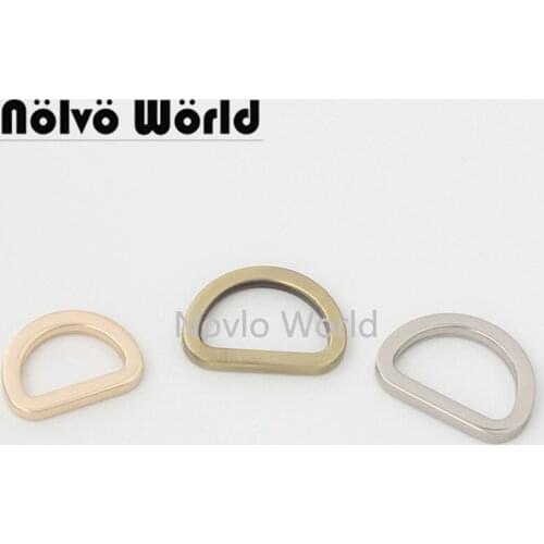 5-20-100 pieces 6 colors 16mm 20mm bags hardware top quality square edge Fat d-ring for handbag metal accessory d ring