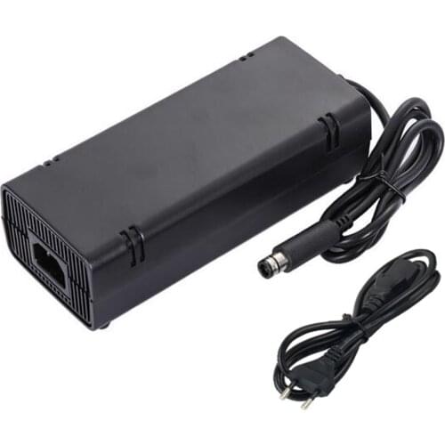 20PCS High quality EU Plug 12V 115W AC Adapter Charger Power Supply Cord Cable For Xbox360 Xbox 360 E with DC cable